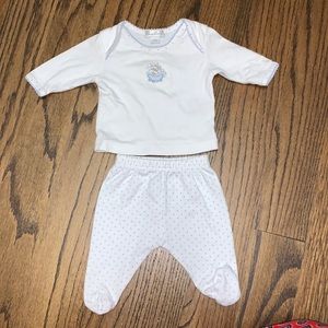 Kissy Kissy Baby Outfit, Top and Footed Pants, Preemie